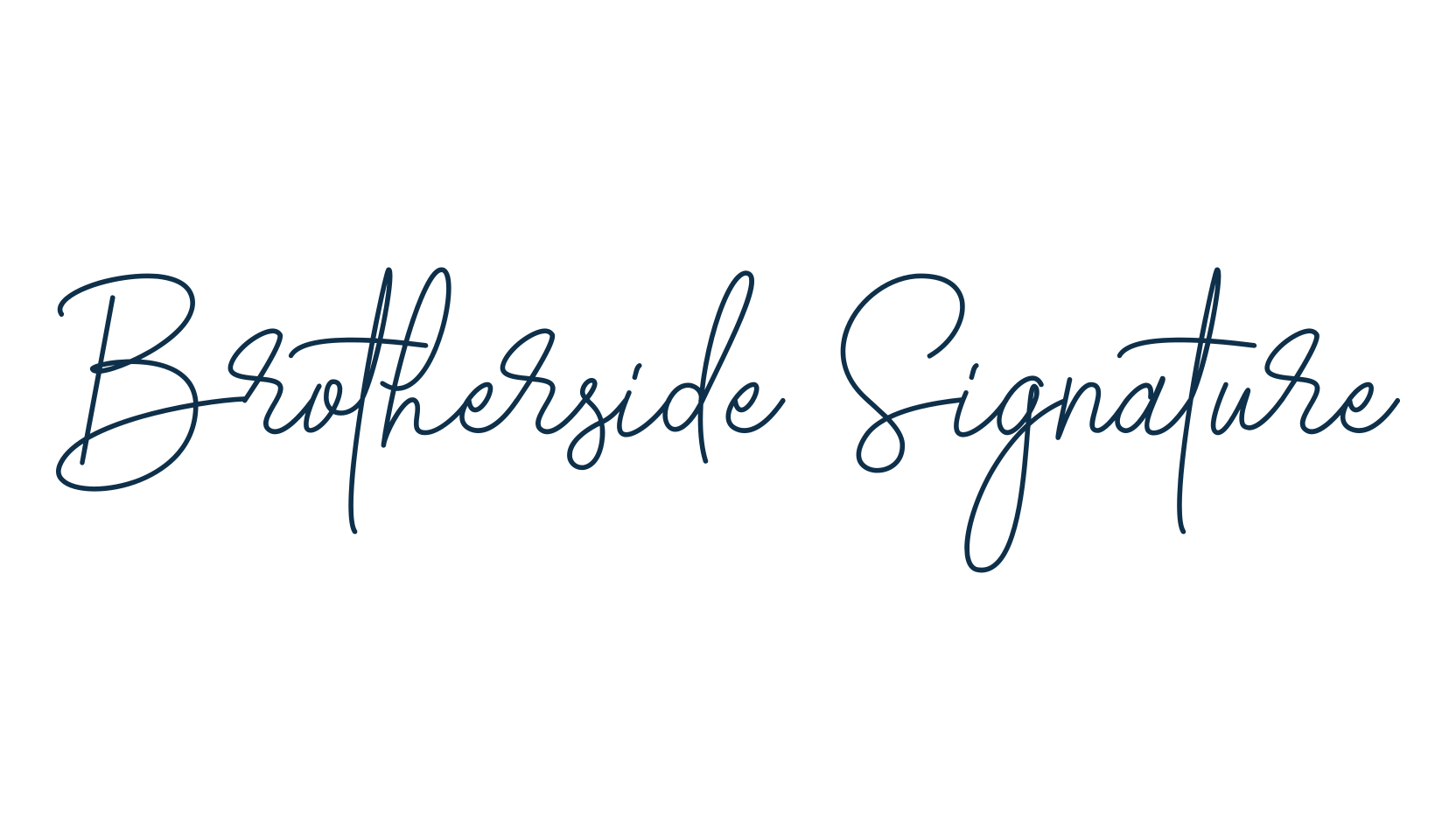 Brotherside Signature, script handwritten fancy decorative calligraphy font preview