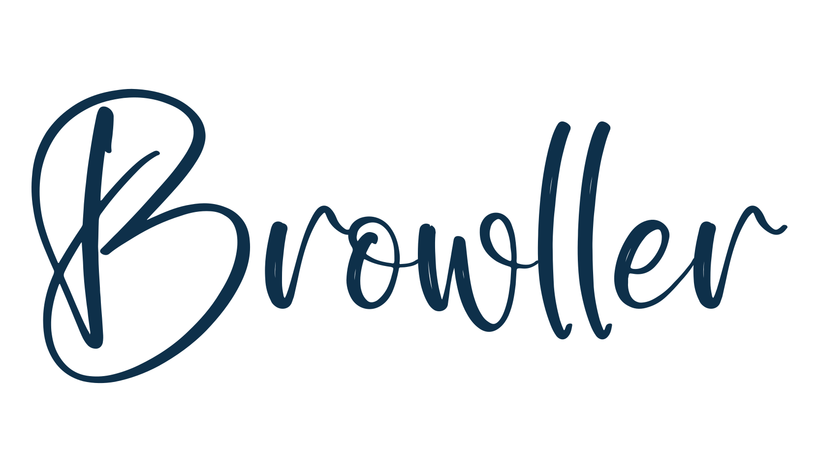 Browller, script handwritten fancy decorative calligraphy font preview