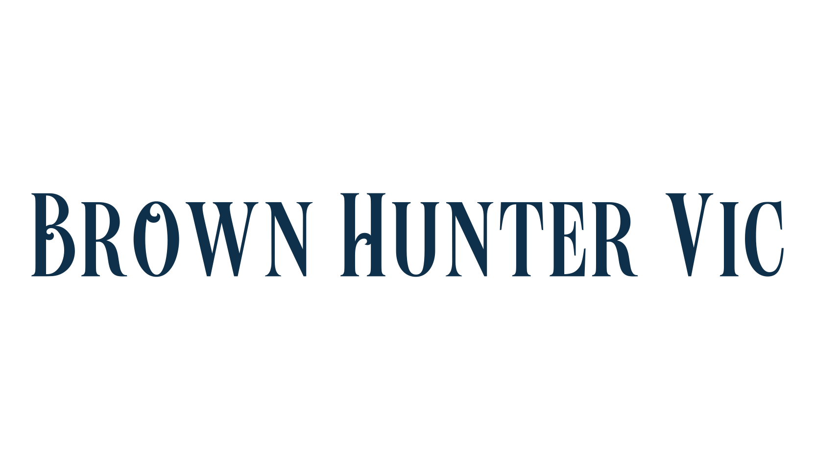 Brown Hunter Vic, fancy retro decorative font preview