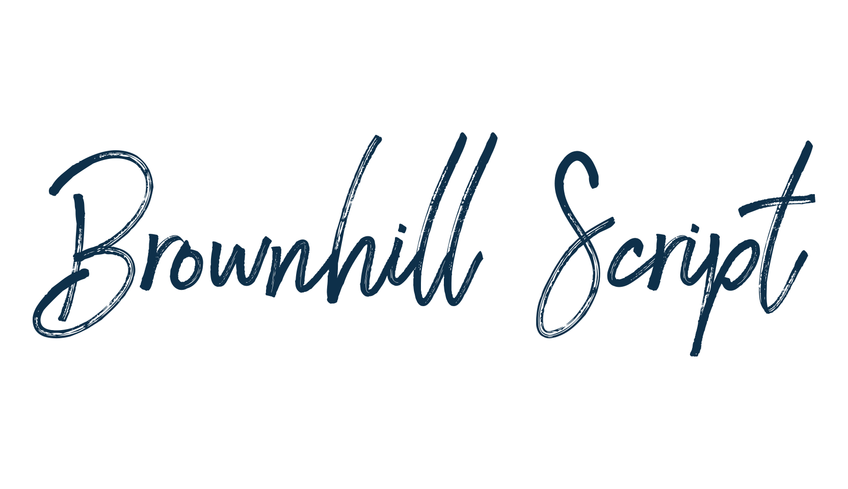 Brownhill Script, brush font preview