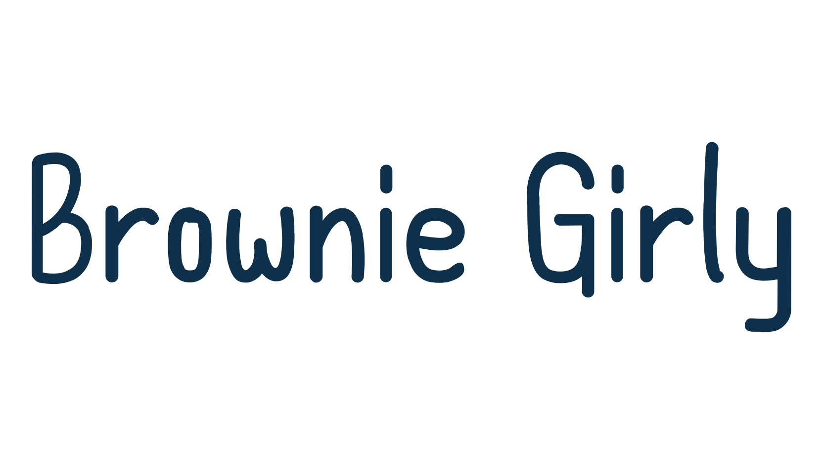 Brownie Girly, fancy cartoon decorative comic font preview
