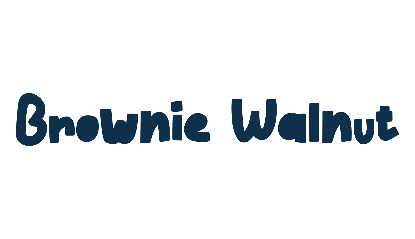 Brownie Walnut, cartoon font preview