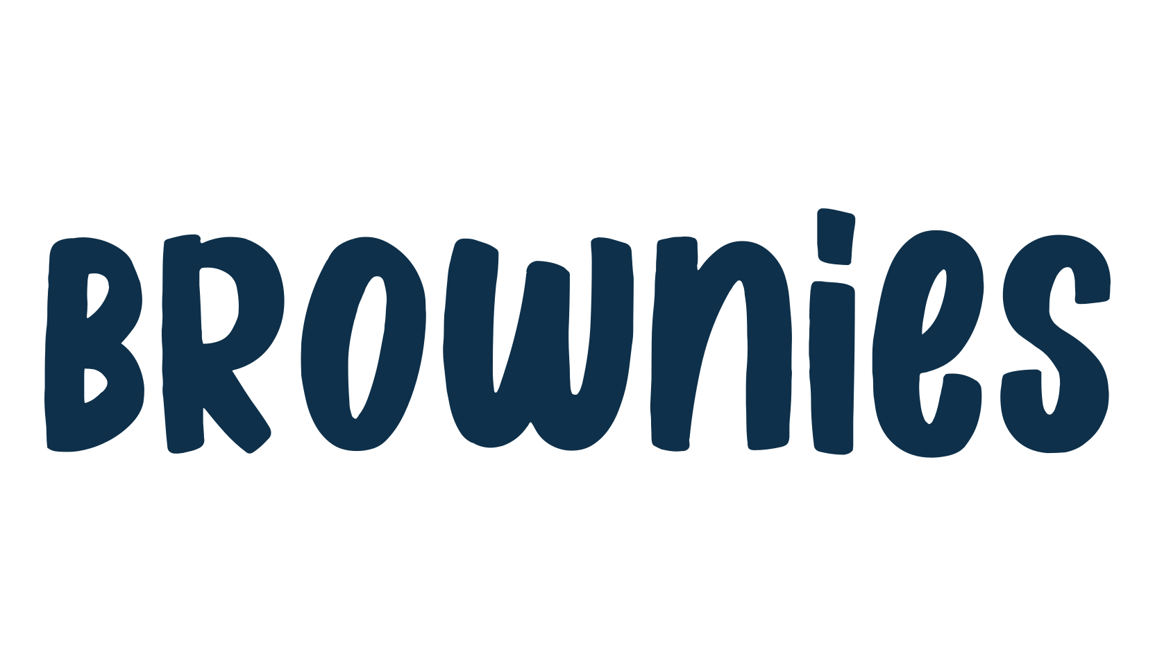 Brownies, cartoon font preview