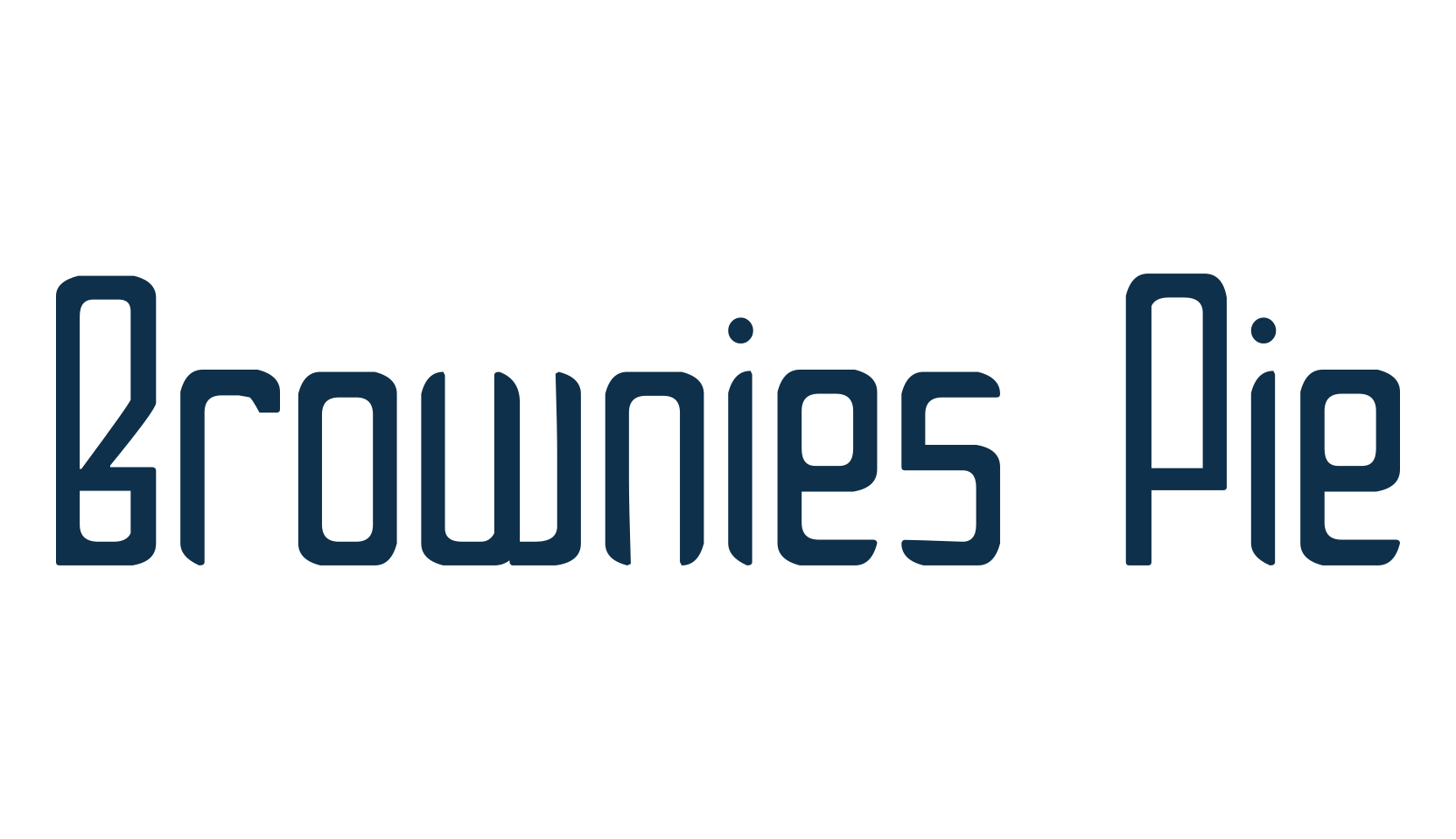 Brownies Pie, various font preview