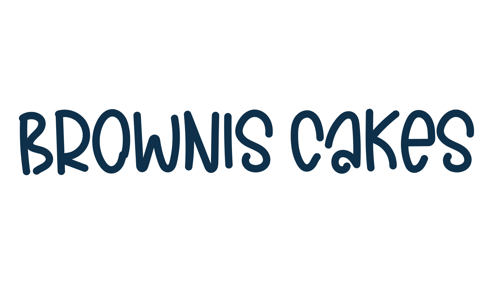 Brownis Cakes, fancy cartoon decorative font preview