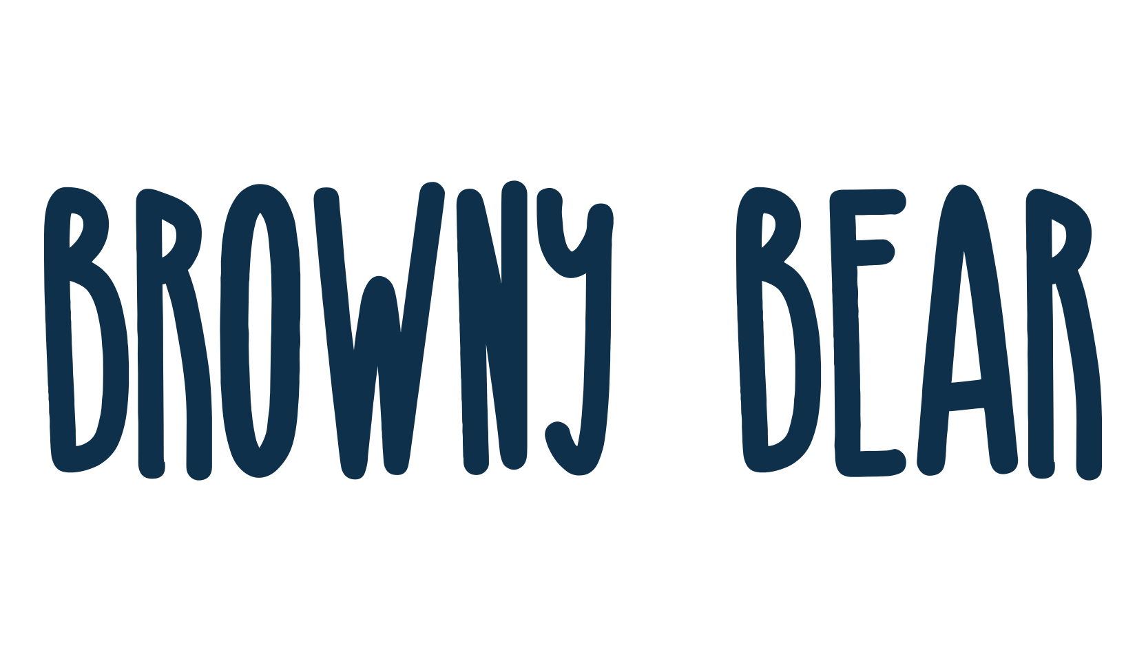 Browny Bear, script handwritten fancy decorative calligraphy font preview