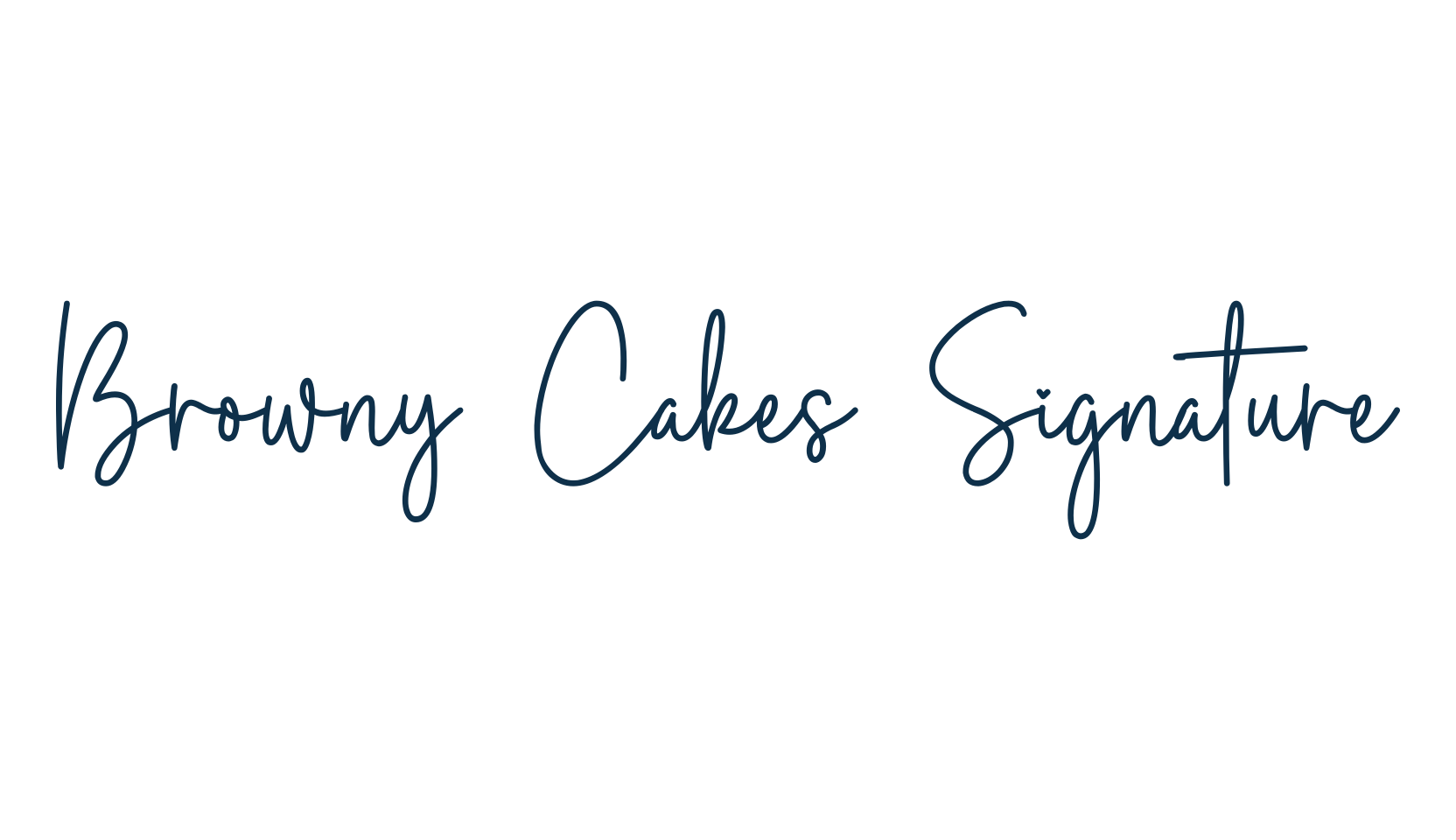 Browny Cakes Signature, script handwritten fancy decorative calligraphy font preview