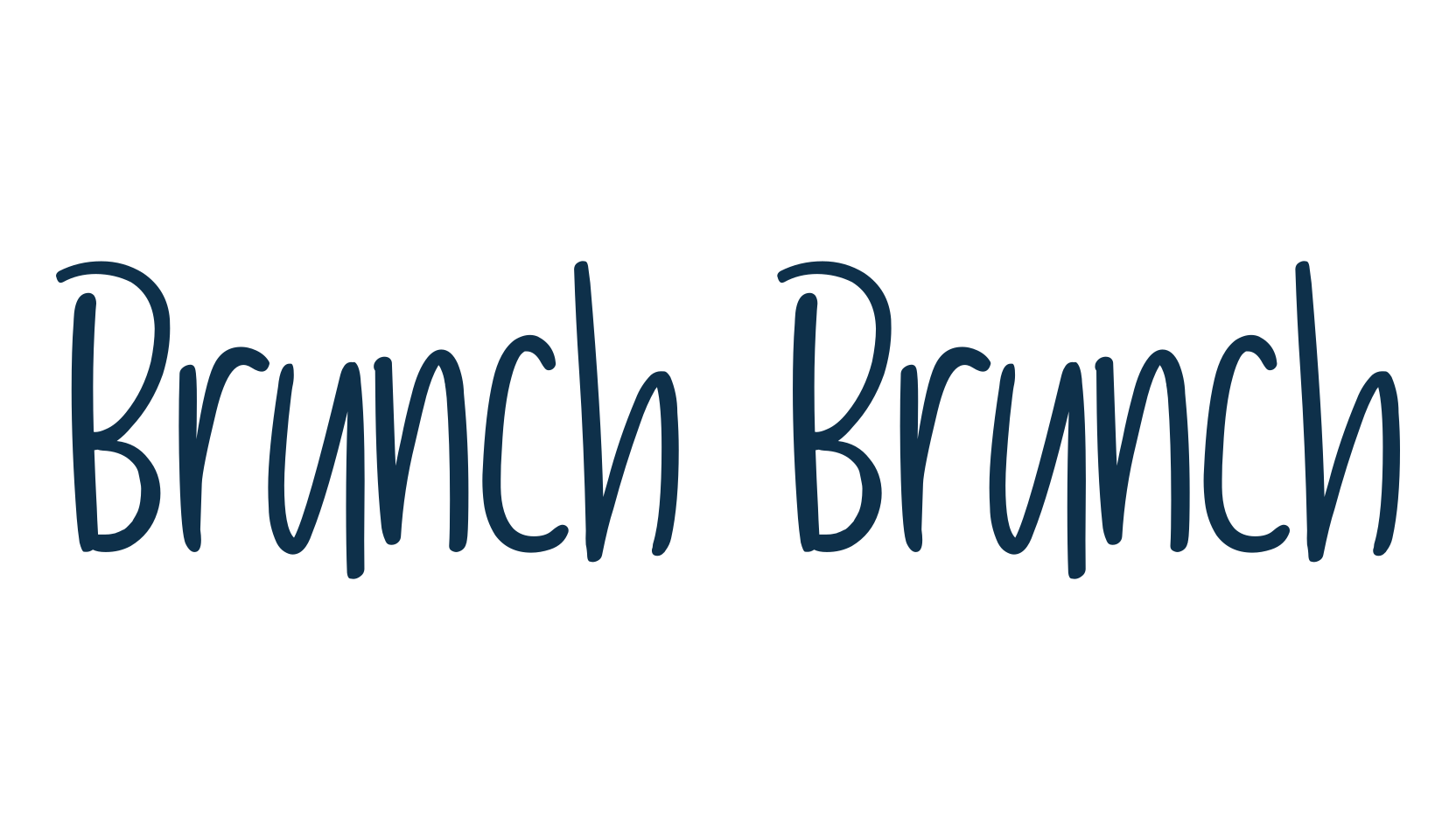 Brunch Brunch, handwriting font preview