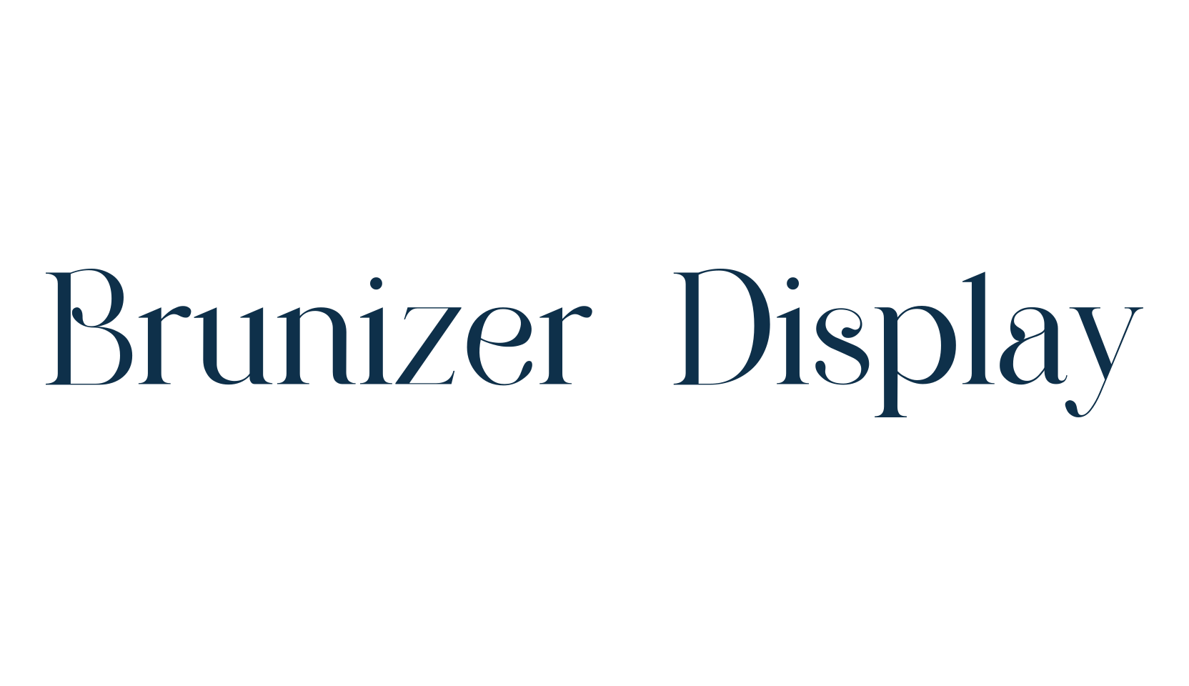 Brunizer Display, serif font preview