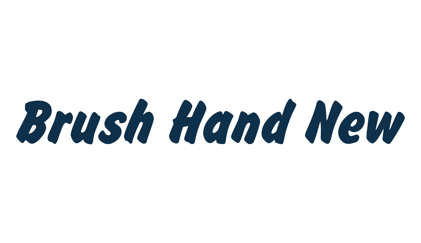 Brush Hand New, script brush fancy decorative calligraphy font preview