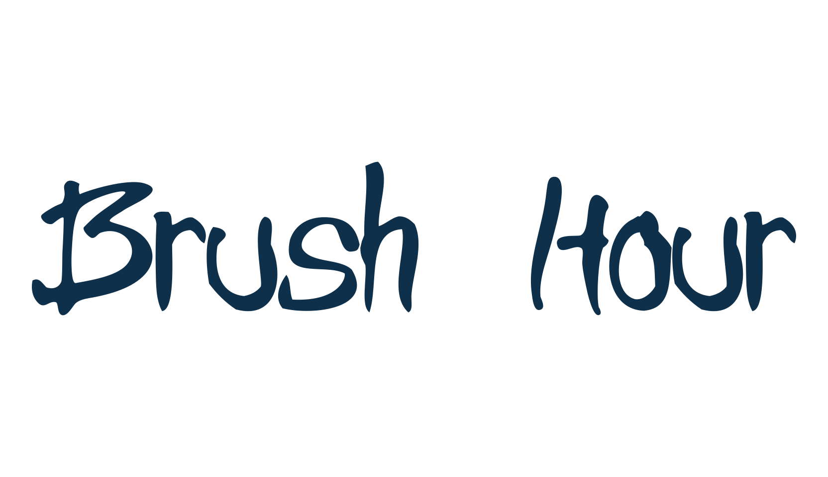 Brush Hour, script brush fancy decorative calligraphy font preview
