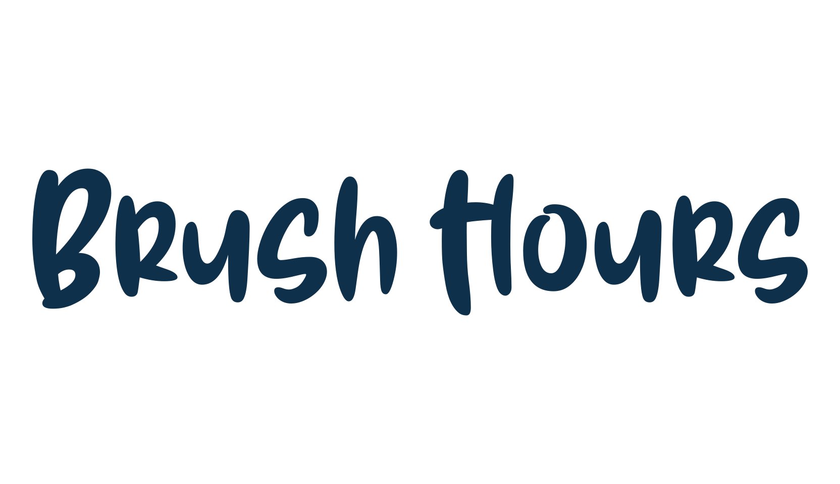 Brush Hours, brush font preview