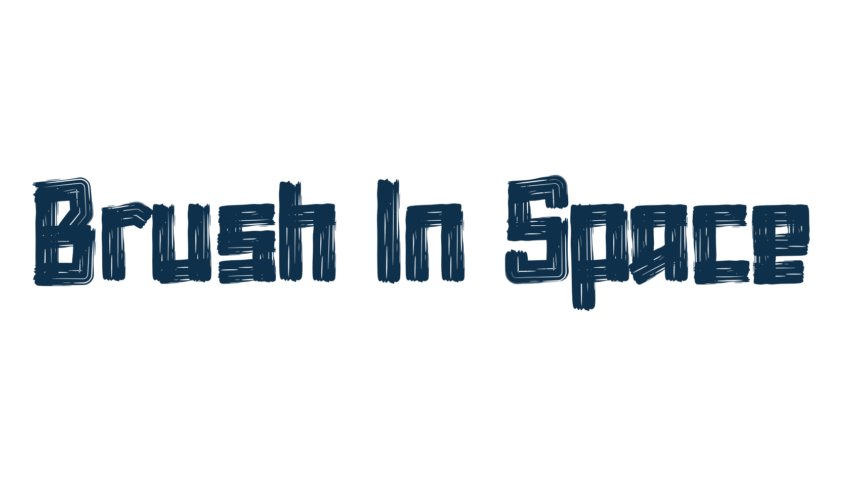 Brush In Space, brush font preview