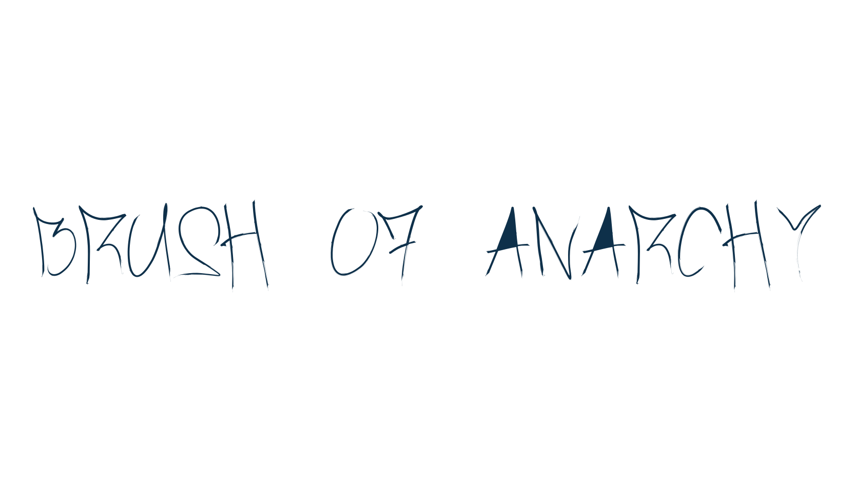Brush Of Anarchy, fancy various decorative script calligraphy font preview