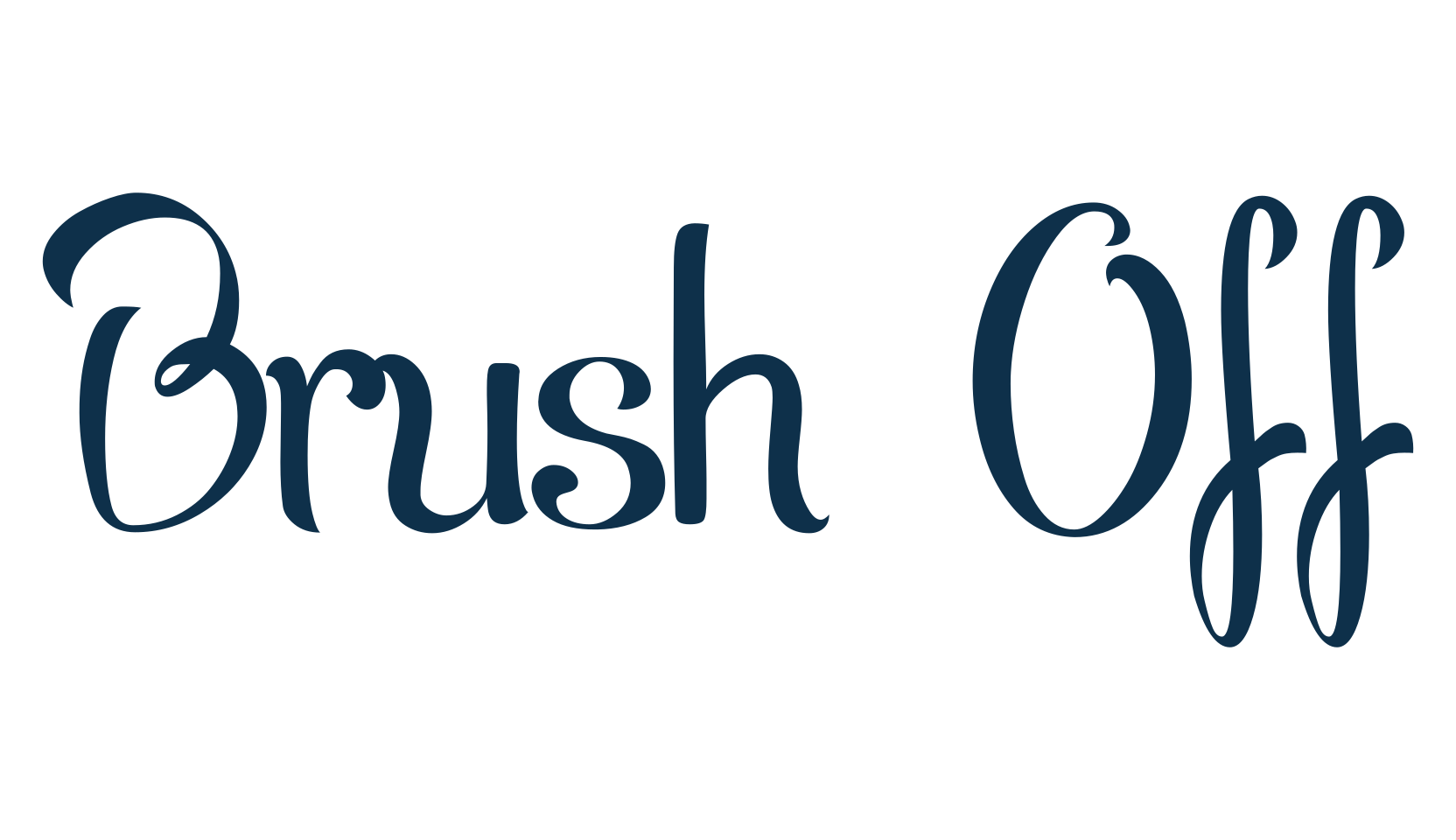 Brush Off, brush font preview