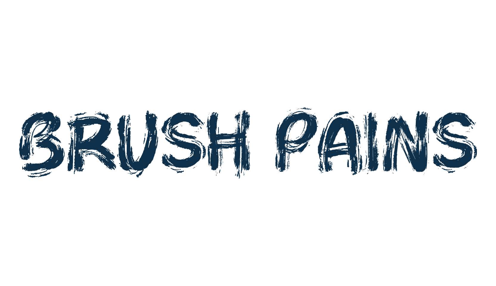 Brush Pains, fancy destroy decorative font preview
