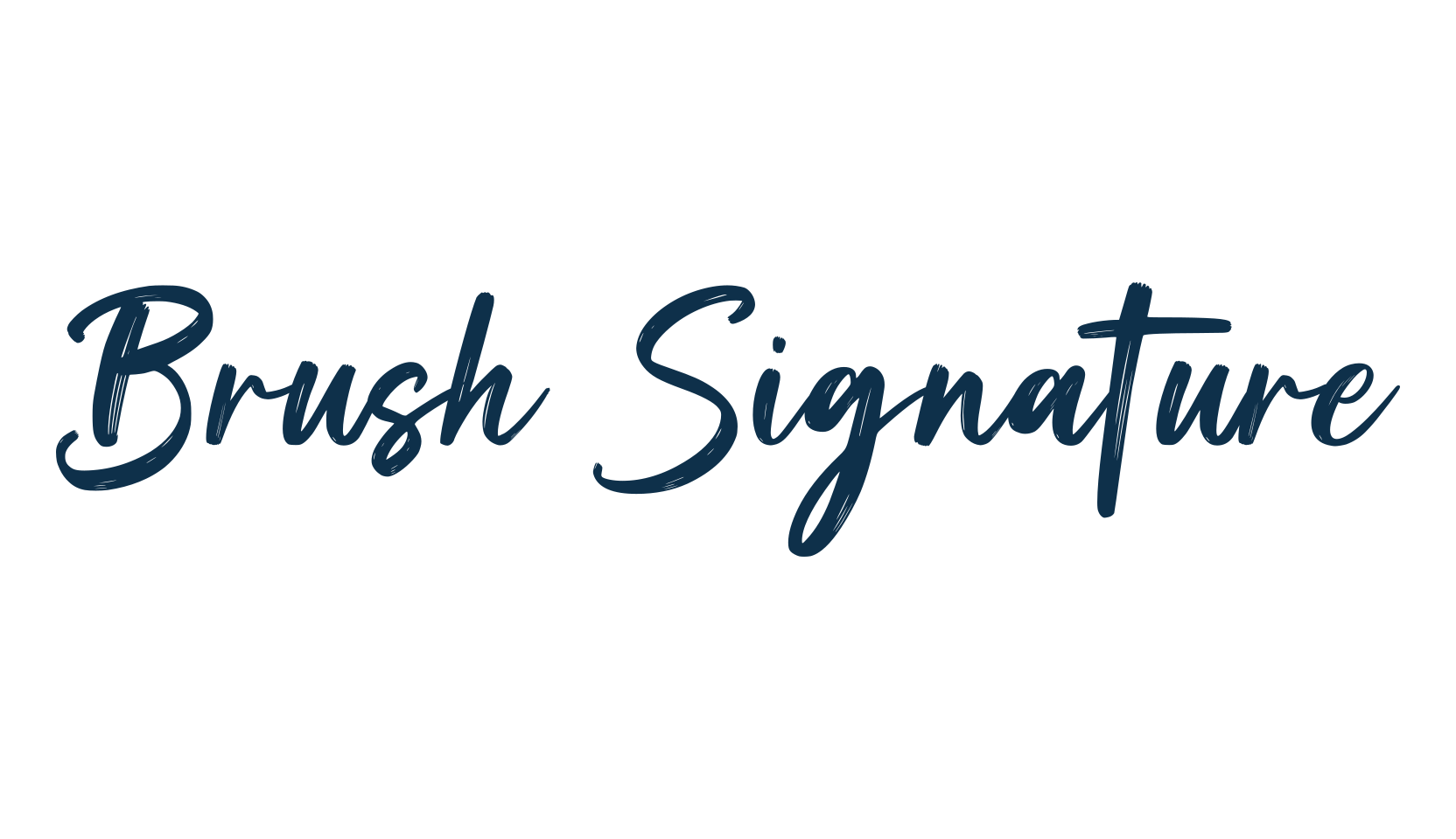Brush Signature, brush font preview