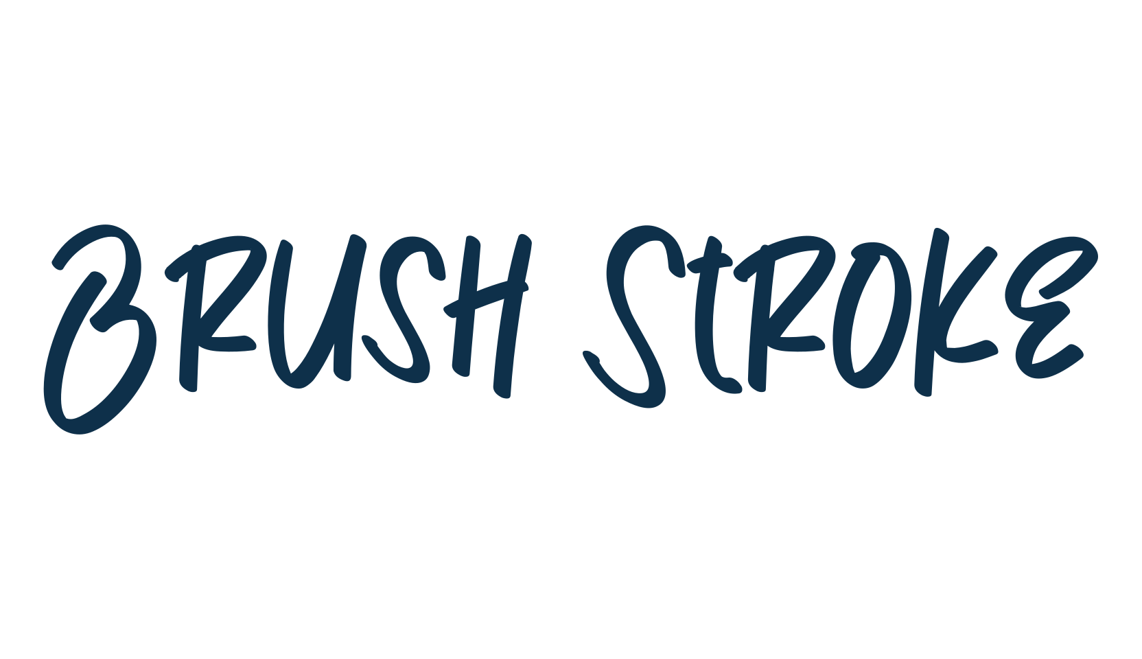 Brush Stroke, handwriting font preview