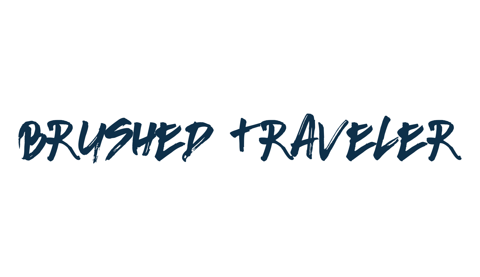 Brushed Traveler, brush font preview