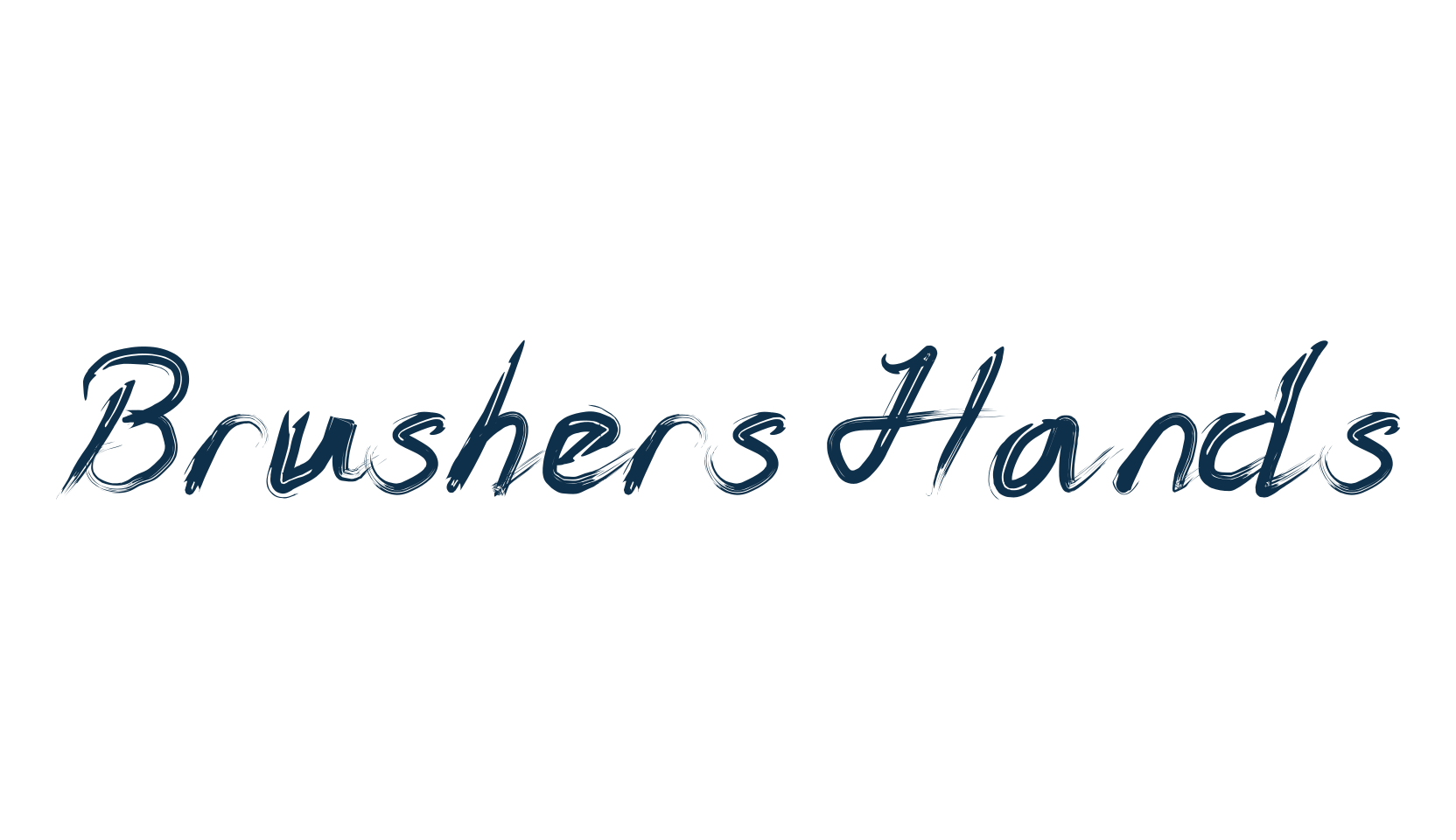 Brushers Hands, brush font preview