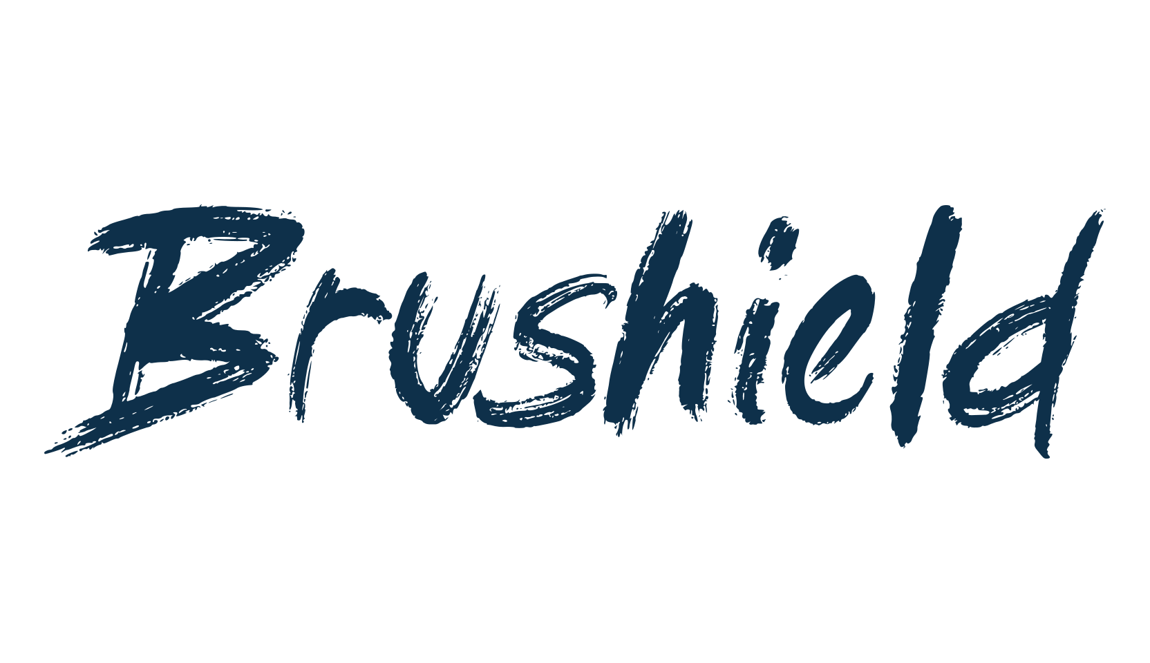Brushield, brush font preview