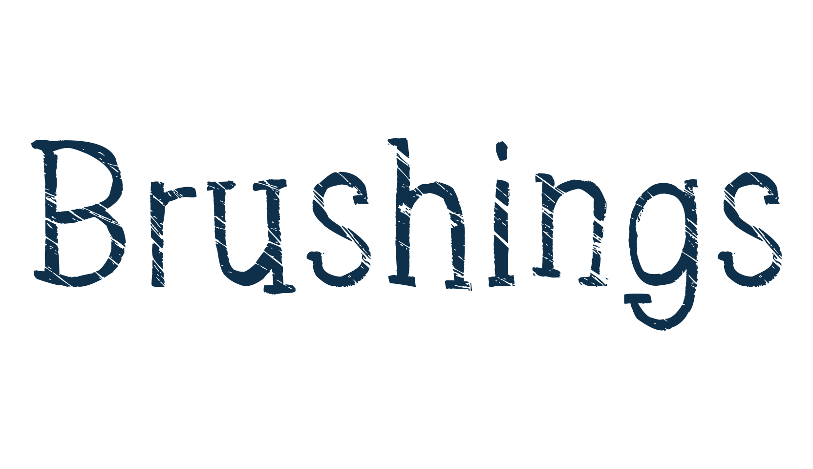Brushings, fancy eroded decorative font preview