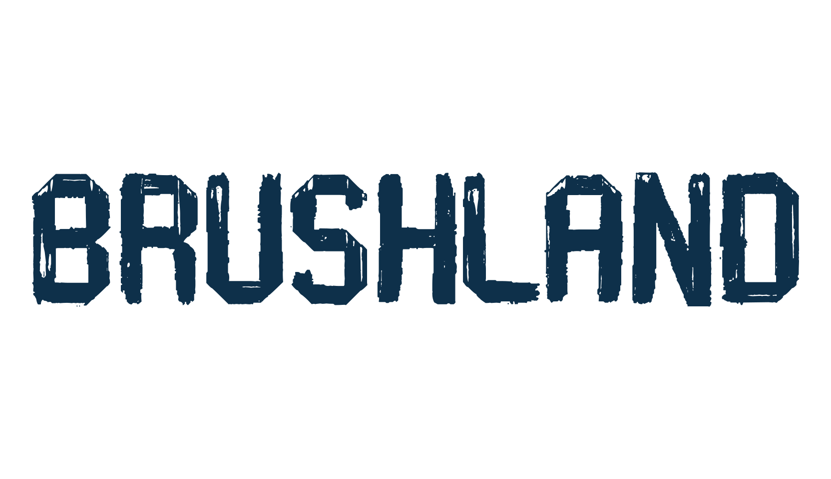 Brushland, fancy eroded decorative font preview