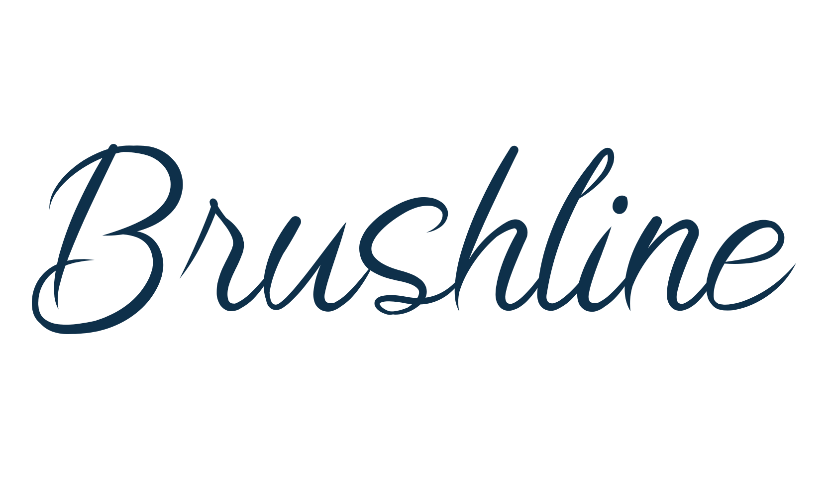 Brushline, calligraphy font preview