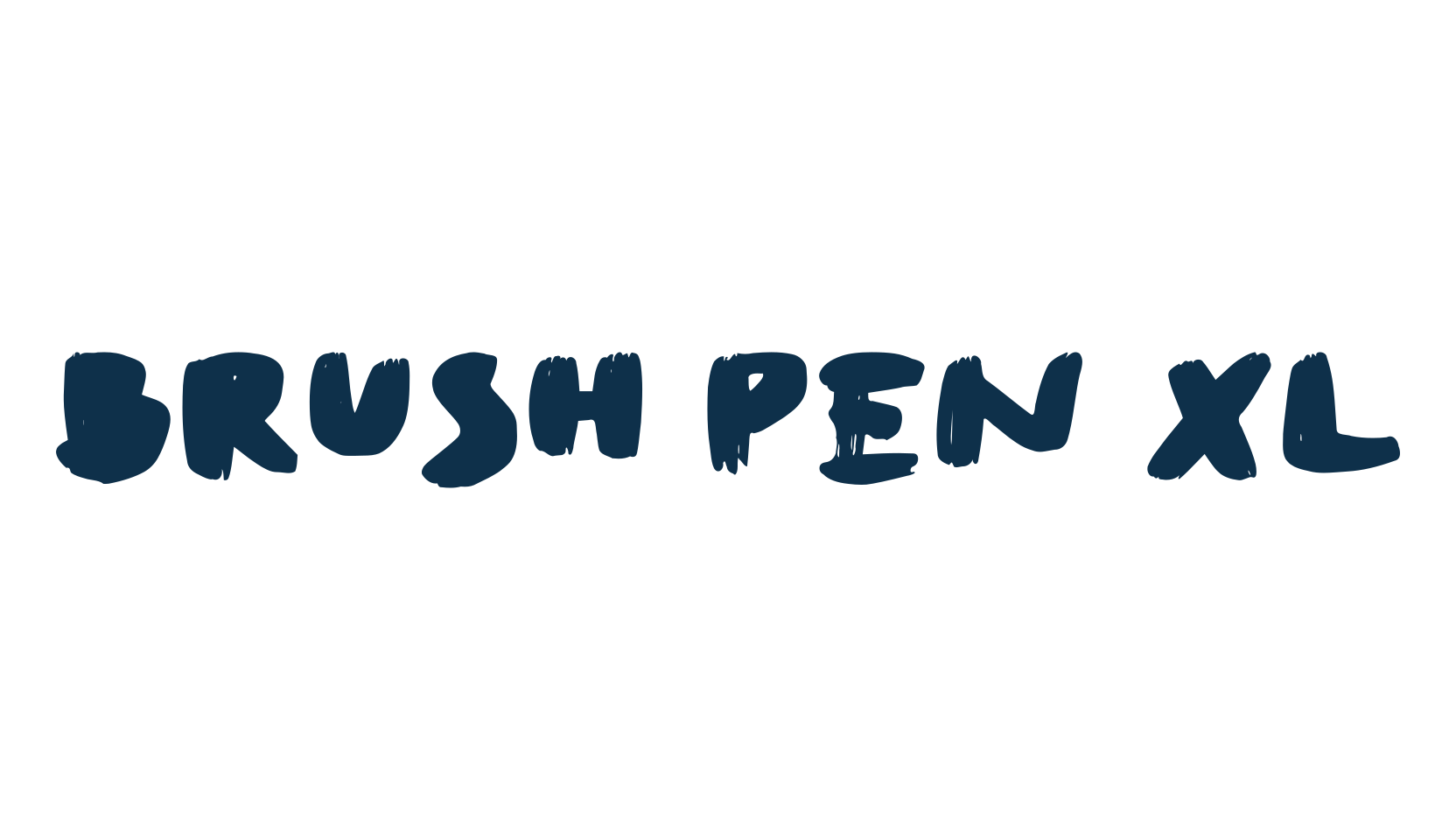 Brush Pen XL, brush font preview