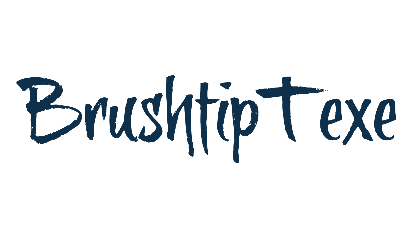 BrushtipTexe, script brush fancy decorative calligraphy font preview