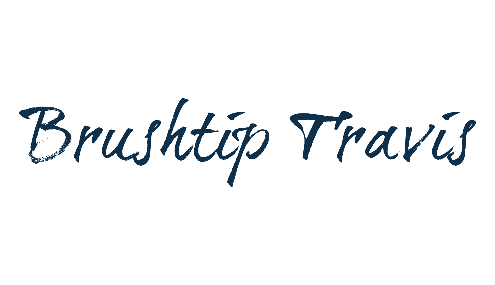 Brushtip Travis, script brush fancy decorative calligraphy font preview
