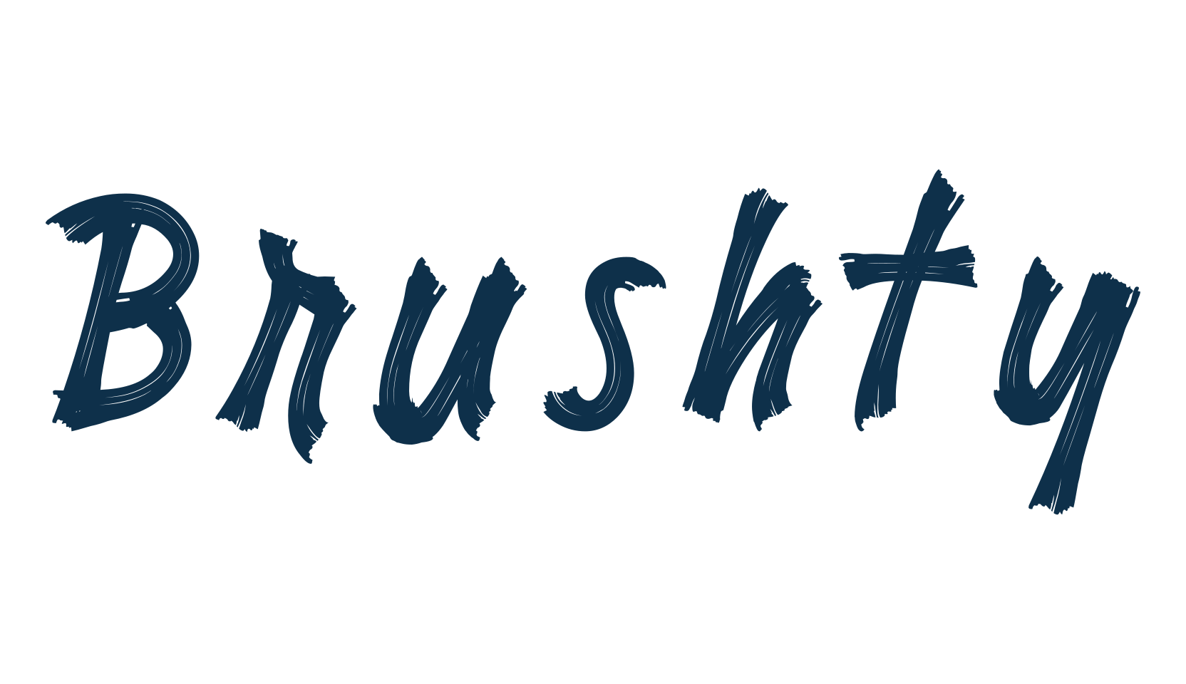 Brushty, brush font preview