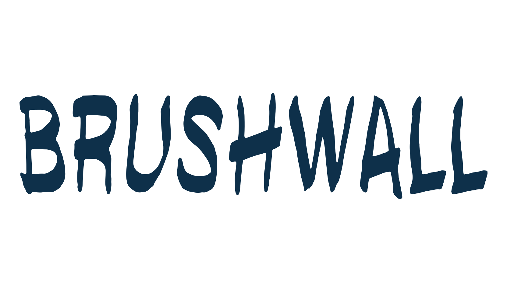 Brushwall, script brush fancy decorative calligraphy font preview