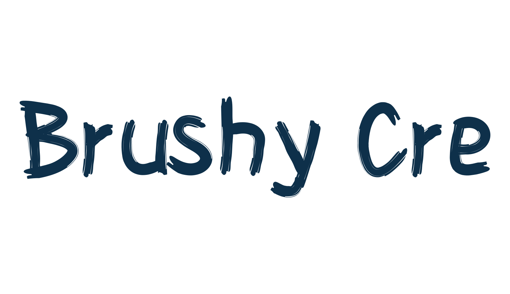 Brushy Cre, brush font preview