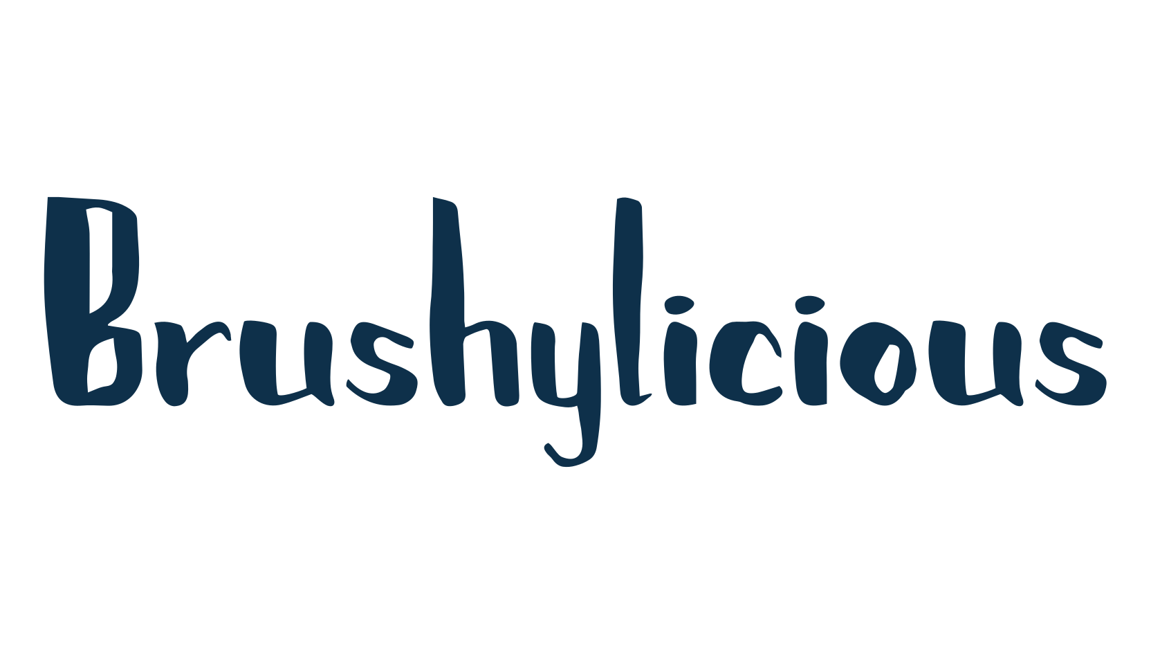 Brushylicious, various font preview