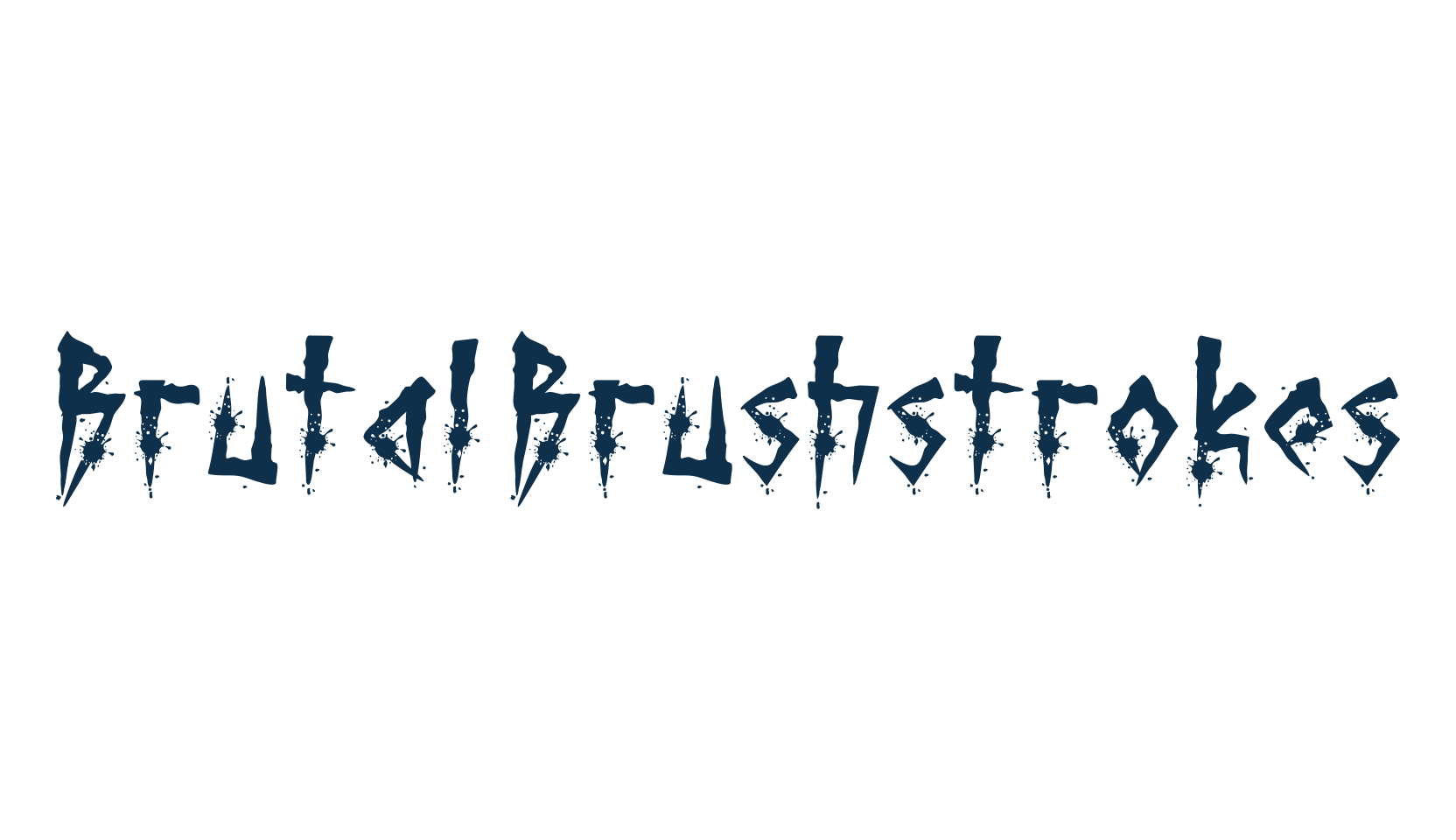 Brutal Brushstrokes, fancy decorative font preview