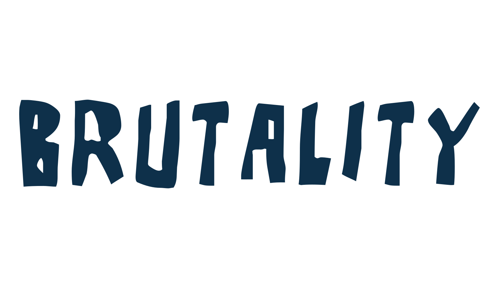 Brutality, cartoon font preview