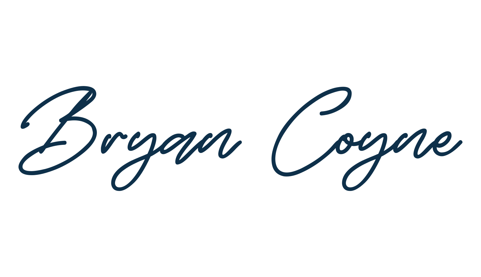 Bryan Coyne, script handwritten fancy decorative calligraphy font preview