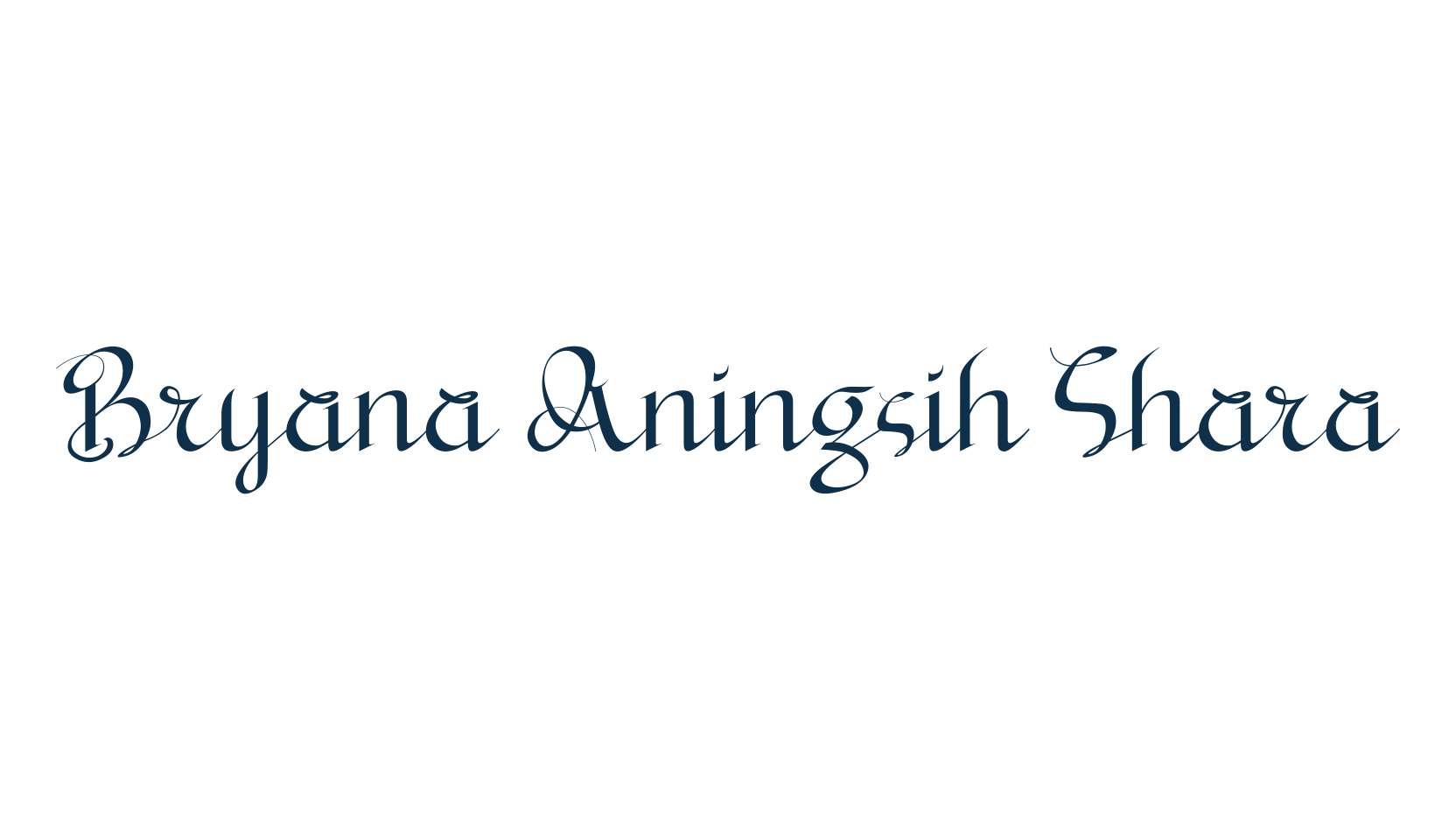 Bryana Aningsih Shara, various font preview