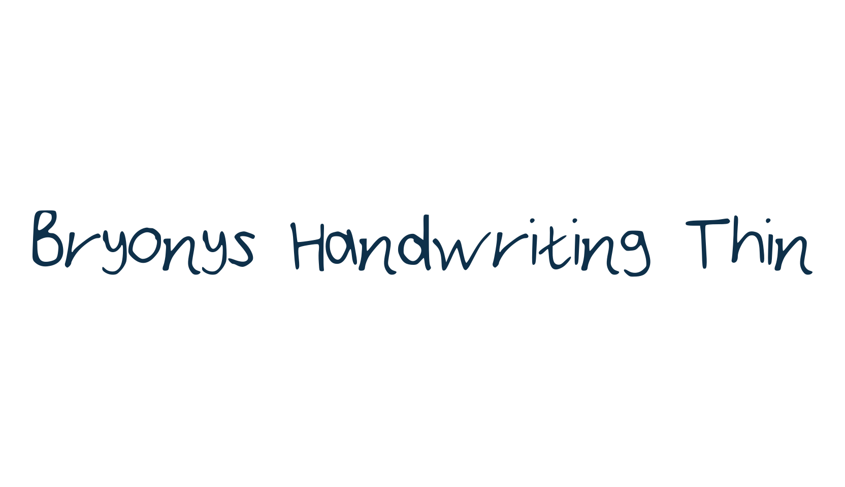 Bryonys Handwriting Thin, script handwritten fancy decorative calligraphy font preview