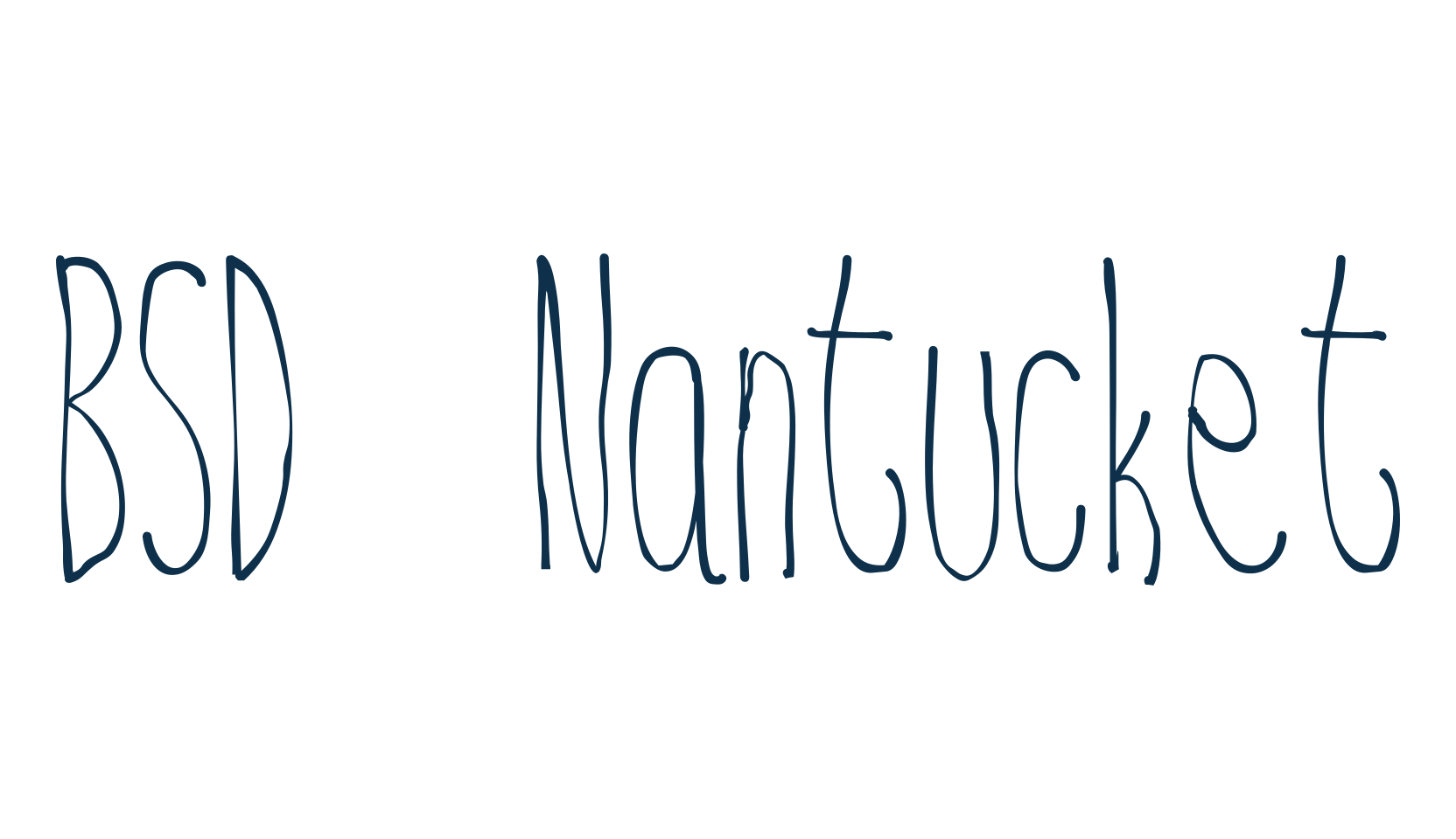 BSD Nantucket, handwriting font preview