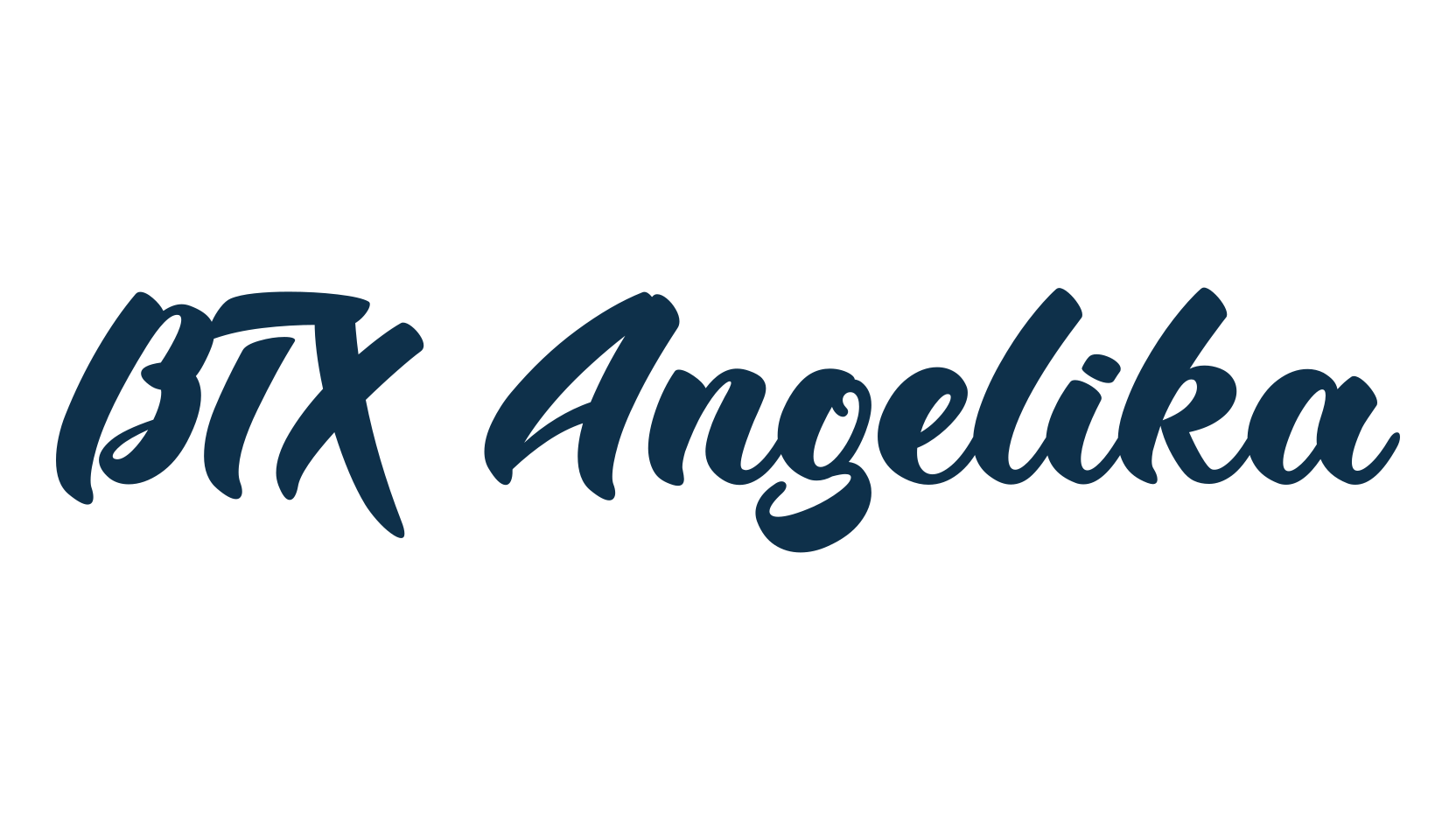 BTX Angelika, fancy various decorative script calligraphy font preview
