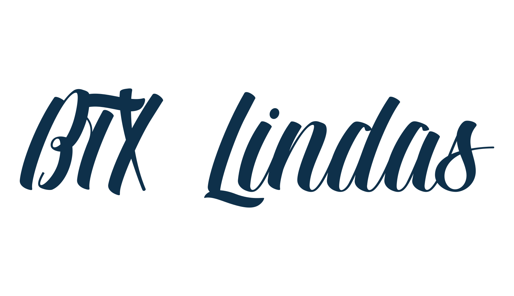 BTX Lindas, script calligraphy fancy decorative font preview