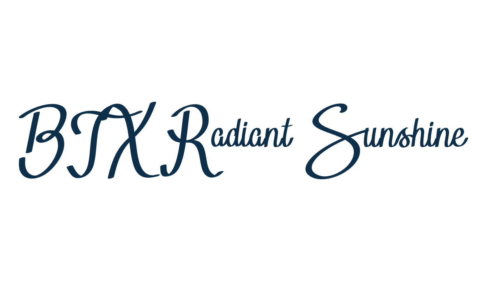 BTX Radiant Sunshine, fancy various decorative script calligraphy font preview