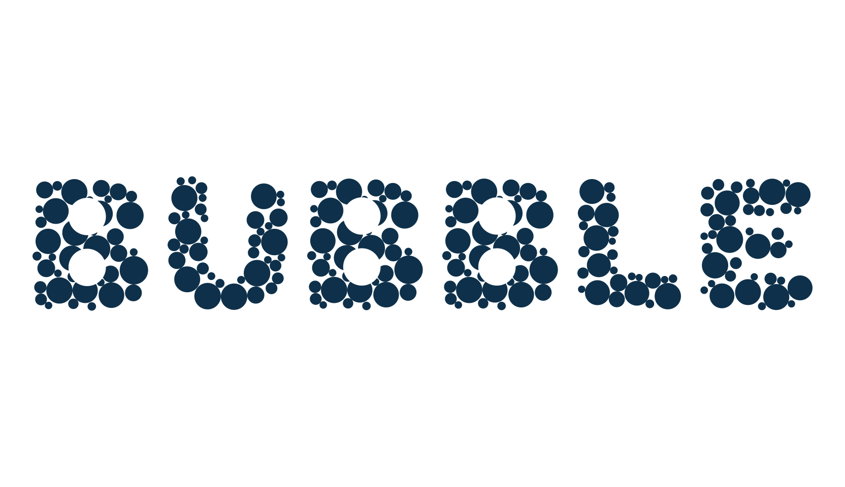 Bubble, decorative font preview