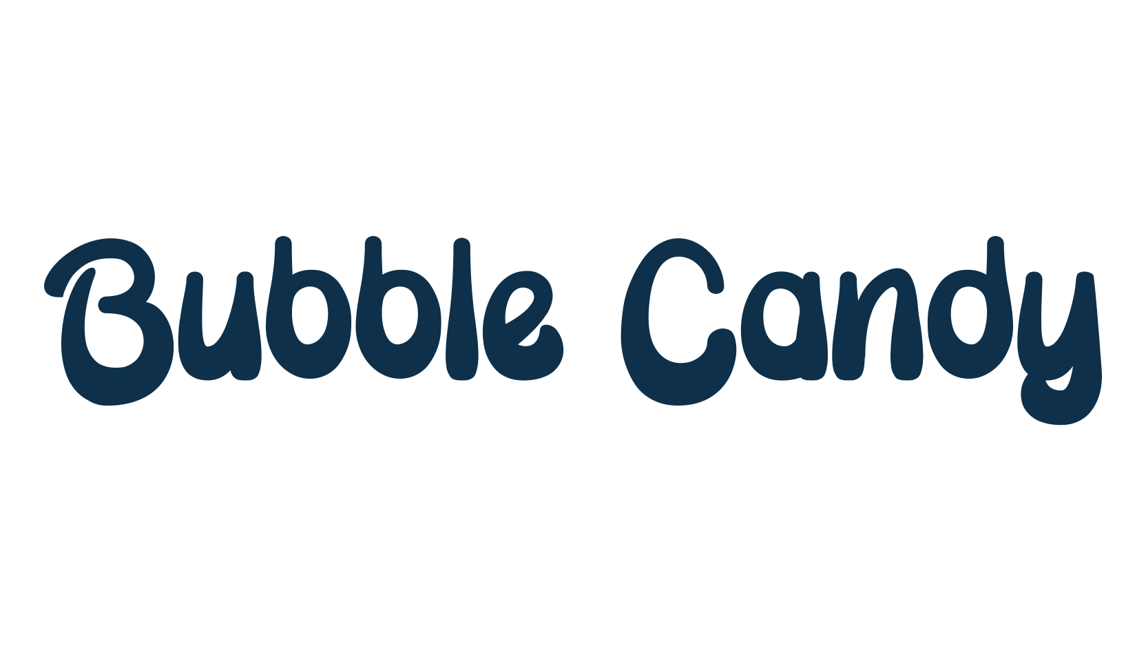 Bubble Candy, groovy font preview