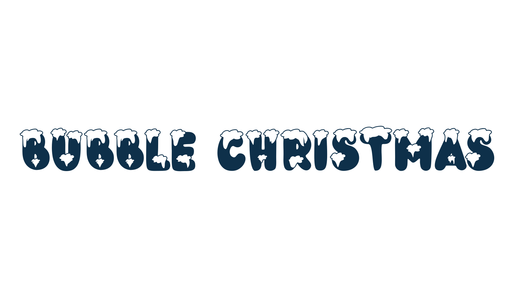 Bubble Christmas, fancy decorative font preview