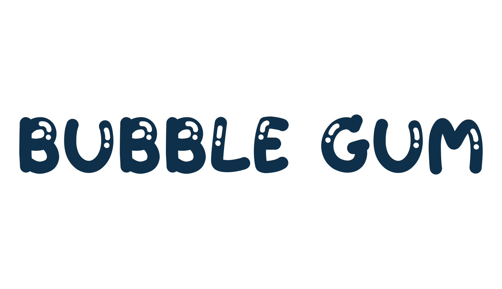 Bubble Gum (bubble-gum-5), fancy cartoon decorative font preview