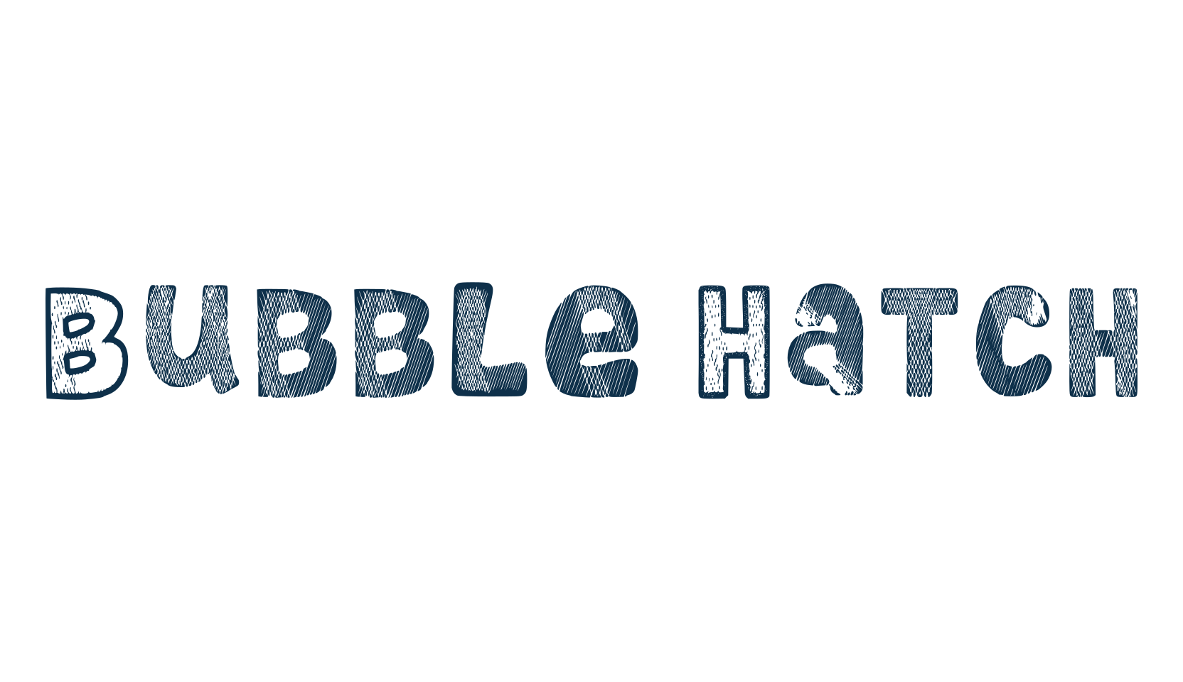 Bubble Hatch, cartoon font preview