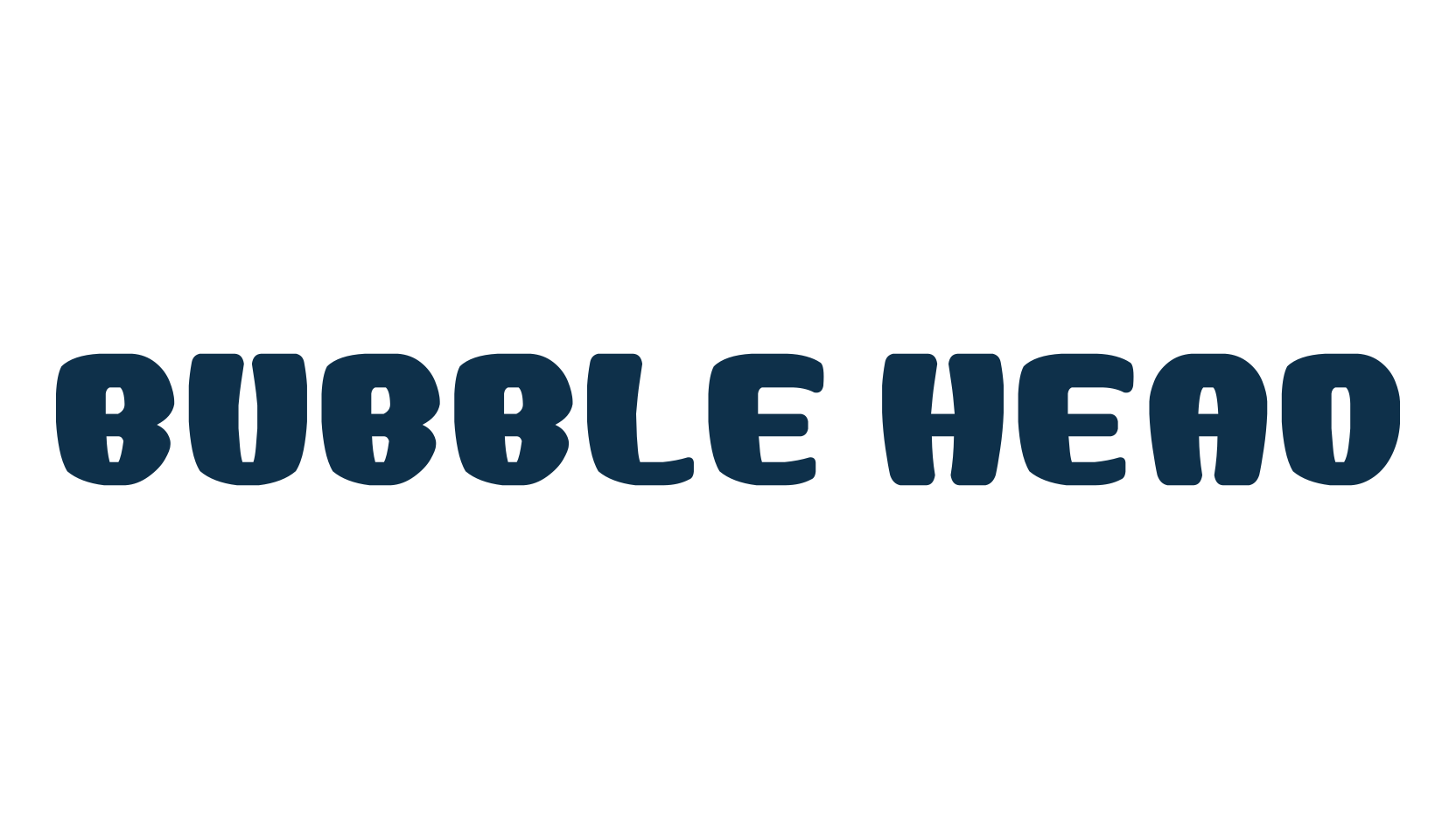 Bubble Head, fancy groovy decorative font preview